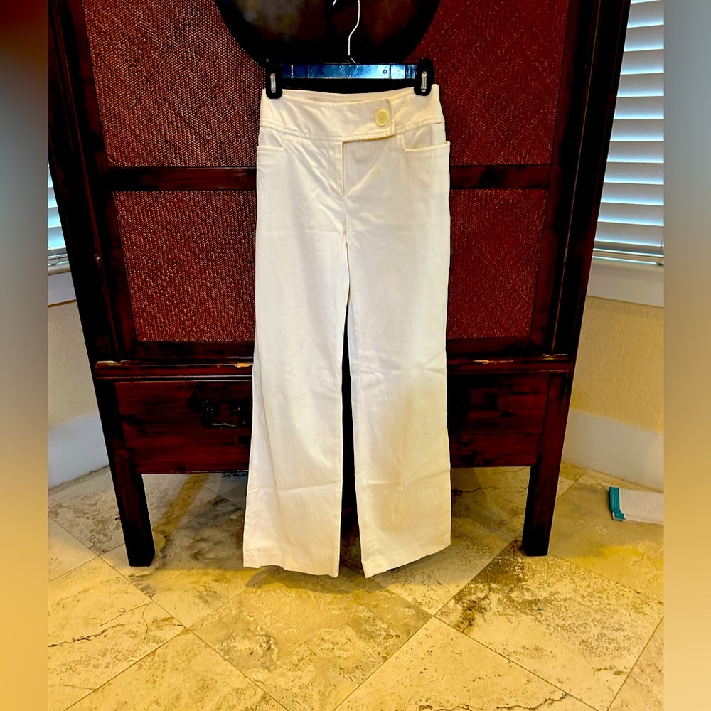Like new and Taylor cream color pants zip upfront